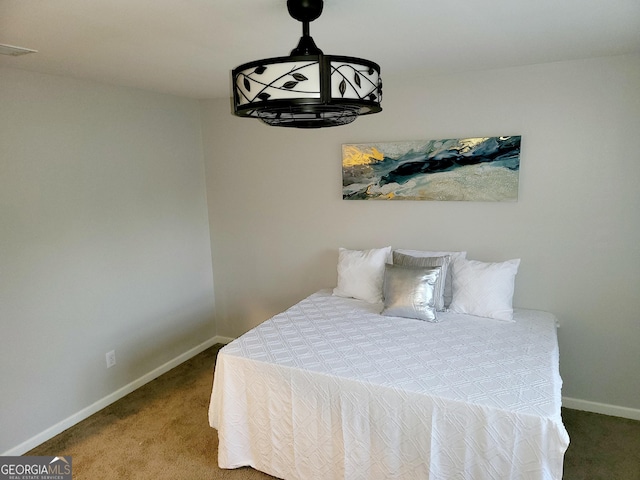 view of carpeted bedroom