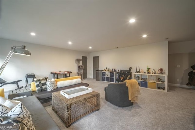 view of carpeted living room