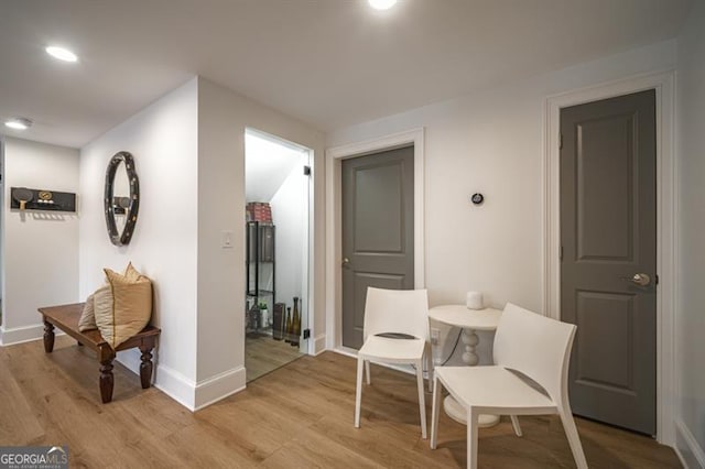 interior space featuring light hardwood / wood-style floors