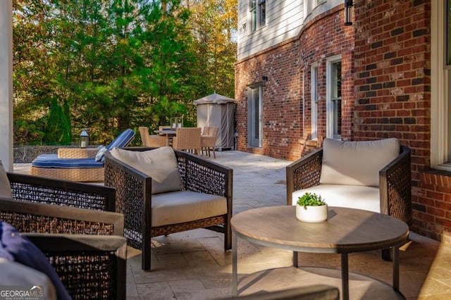 view of patio / terrace featuring an outdoor hangout area