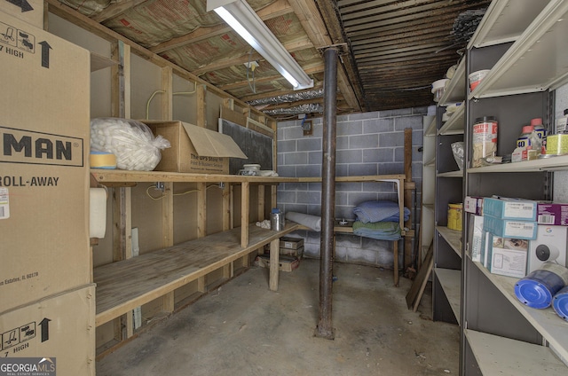 view of storage room