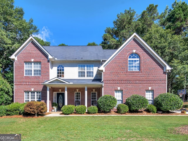 view of property with a front yard