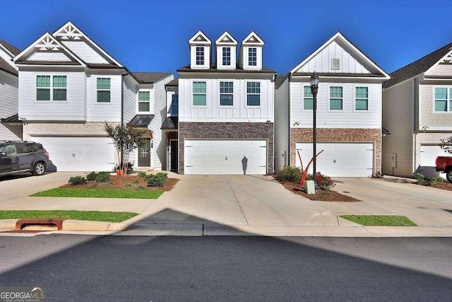 view of property featuring a garage