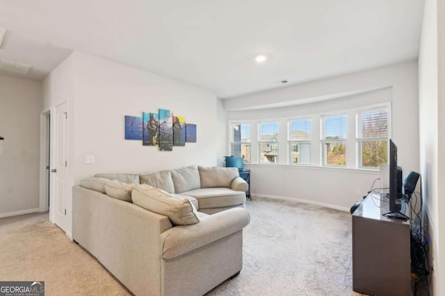 view of carpeted living room