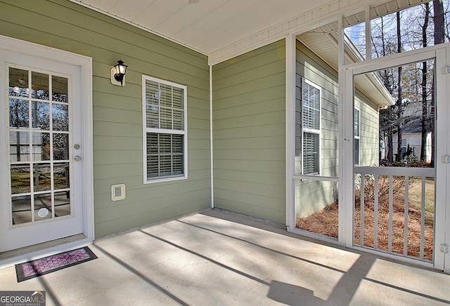 exterior space with a porch