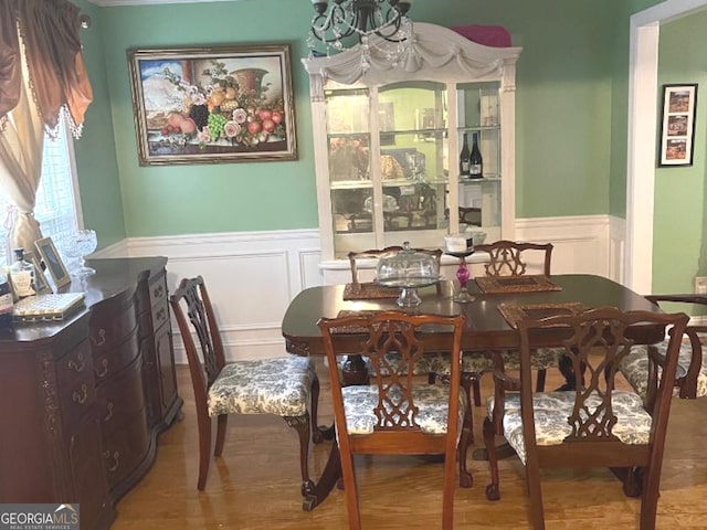 dining room with hardwood / wood-style floors