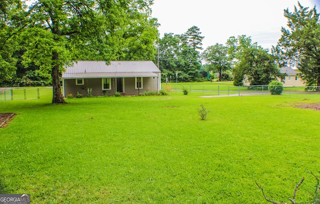 1812 Barnesville Hwy, Thomaston, GA 30286 - view of yard with view of wooded area and a porch