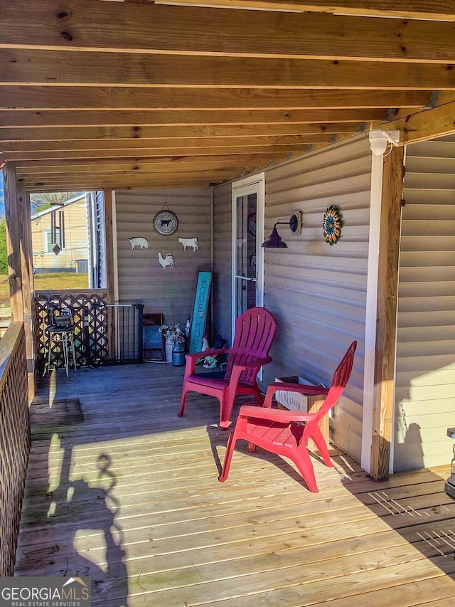 view of wooden deck