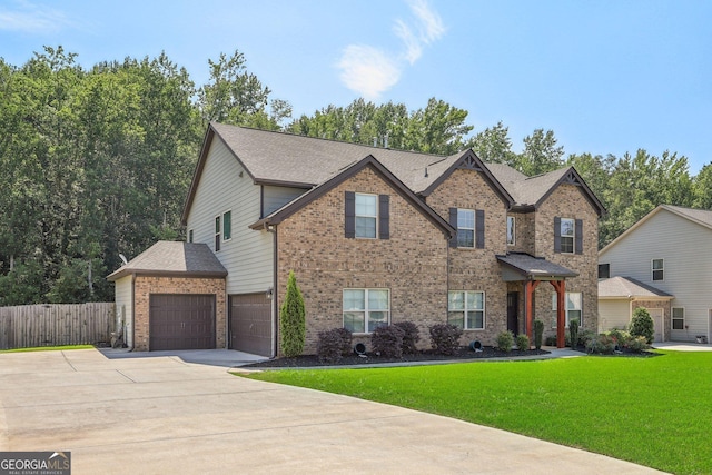 view of front of home with a front yard