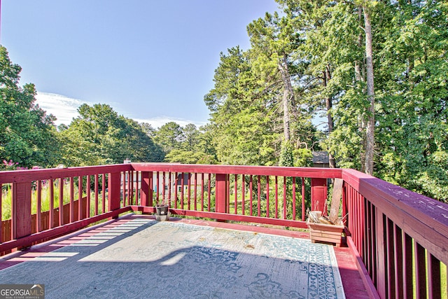 view of wooden terrace