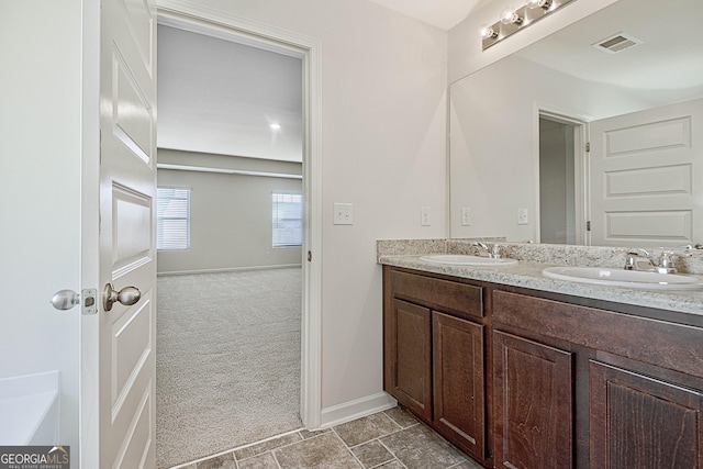 bathroom with vanity