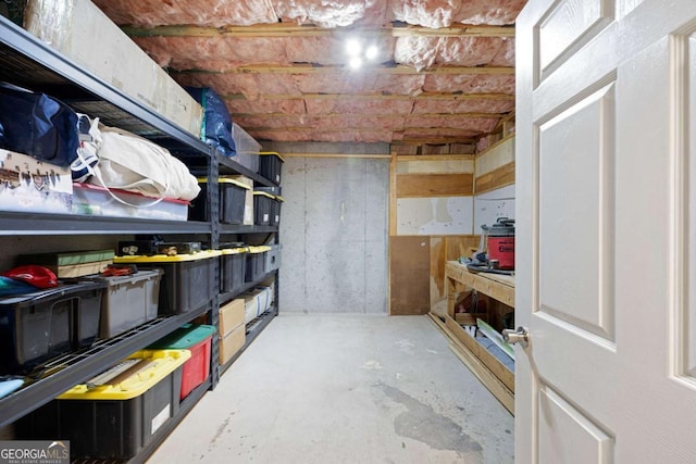 view of storage room