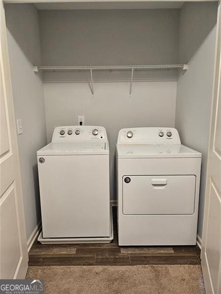 washroom with washer and clothes dryer