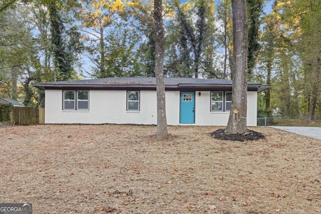 view of ranch-style house