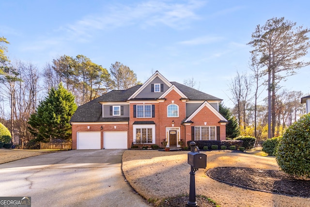 view of front of house featuring a garage