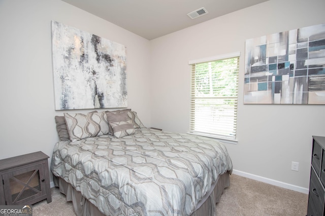 view of carpeted bedroom