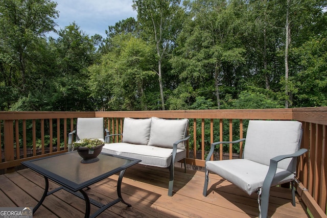 view of wooden deck