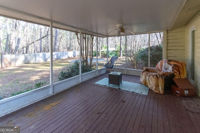 view of sunroom / solarium