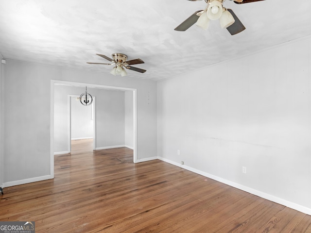 spare room featuring hardwood / wood-style flooring