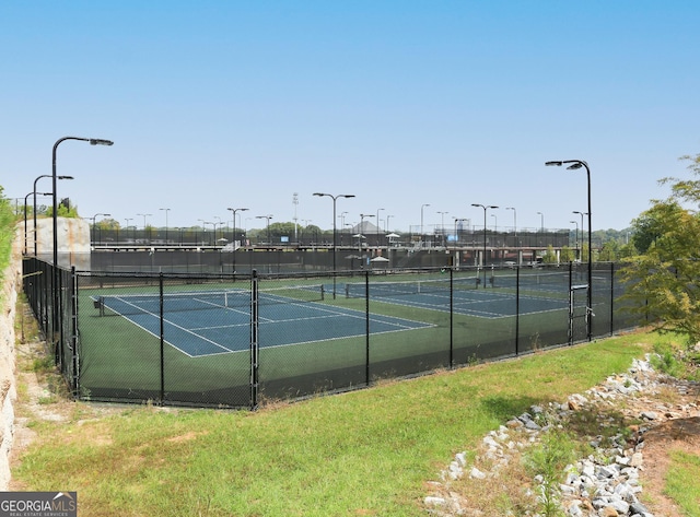 view of tennis court