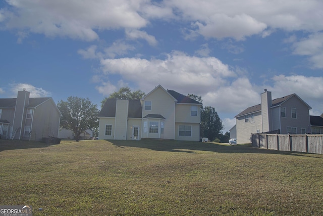 exterior space with a front yard