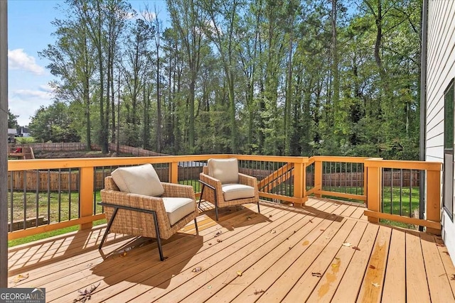 view of wooden terrace