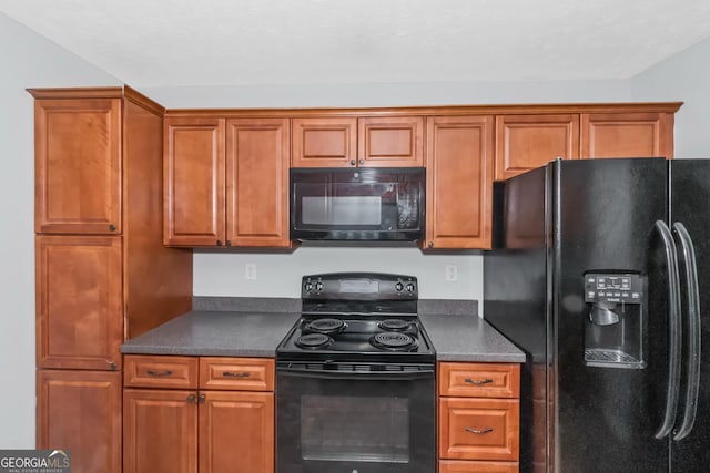 kitchen featuring black appliances