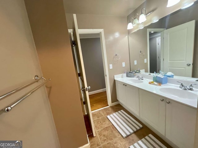 bathroom with vanity