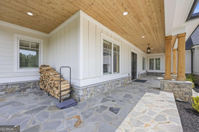 view of patio / terrace featuring a porch