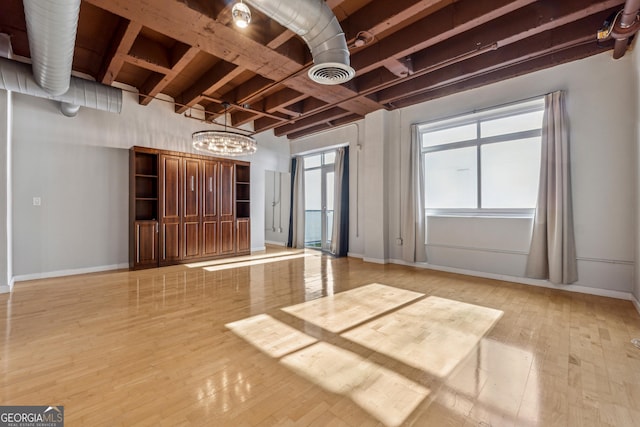 unfurnished room featuring light hardwood / wood-style flooring