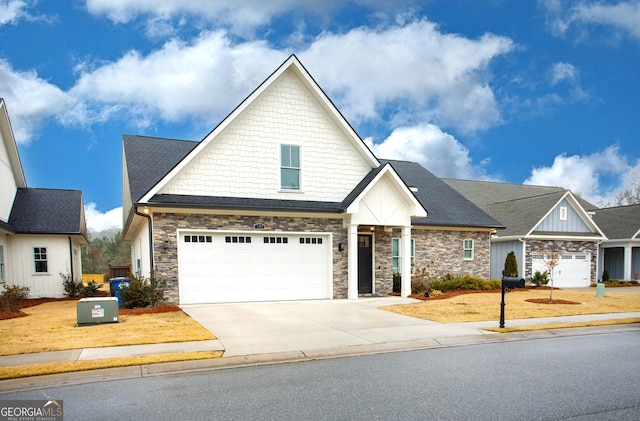 view of front of home featuring a garage