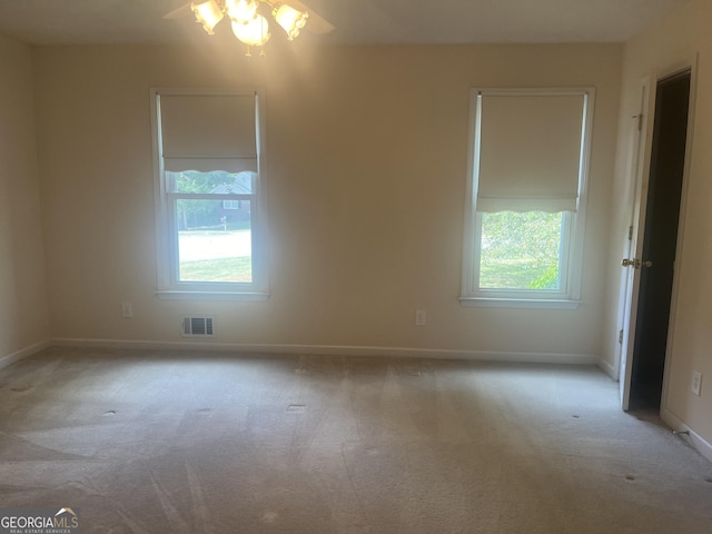 view of carpeted empty room