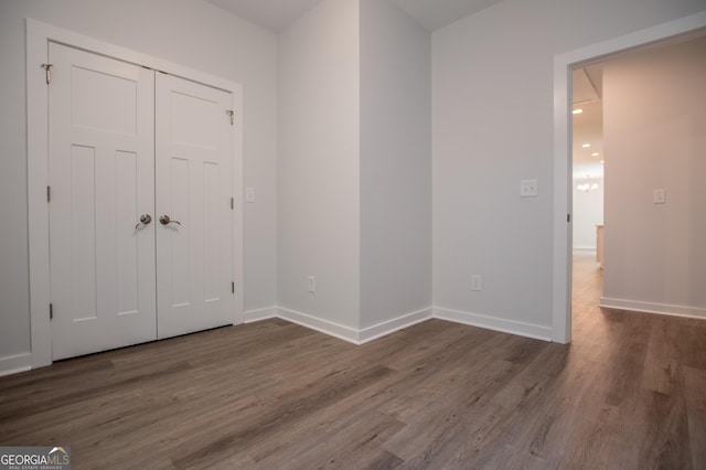 interior space featuring dark hardwood / wood-style floors