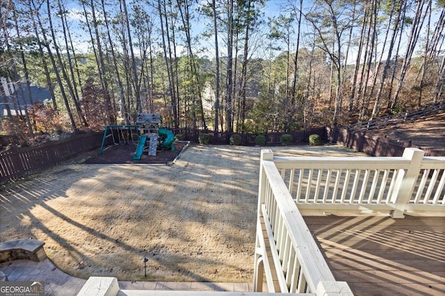 exterior space featuring a playground