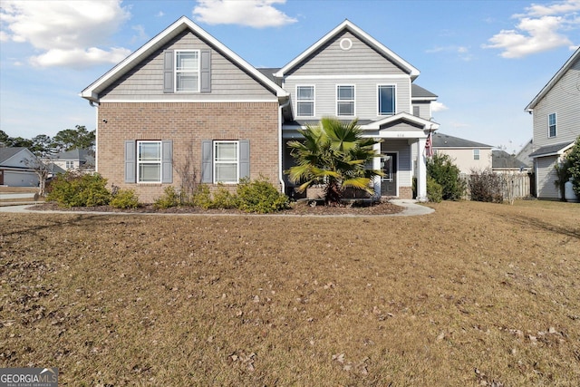 view of property with a front yard