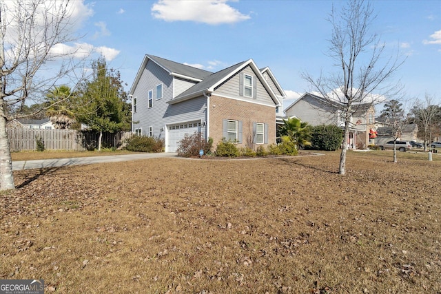 front of property with a garage