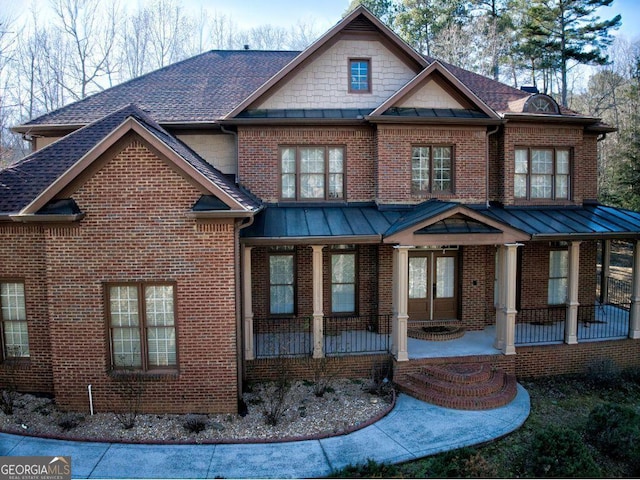 view of front of property with a porch