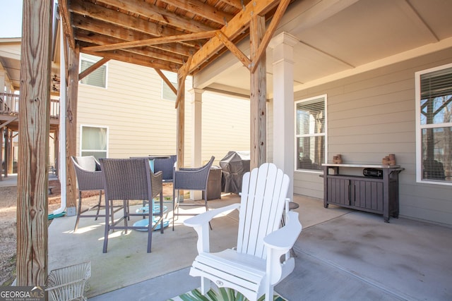 view of patio / terrace featuring area for grilling