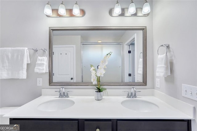 bathroom with vanity