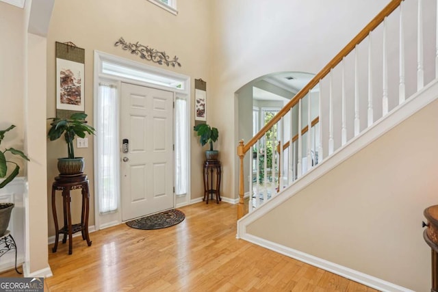 entryway featuring light wood-type flooring