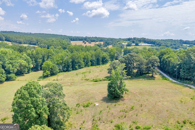 bird's eye view featuring a rural view