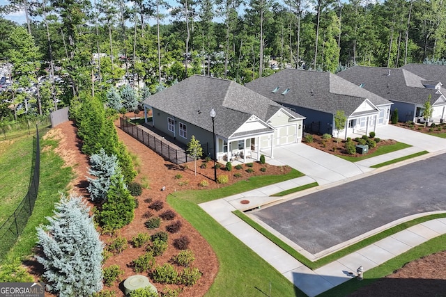 birds eye view of property