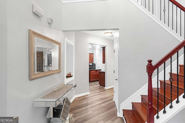 interior space with wood-type flooring