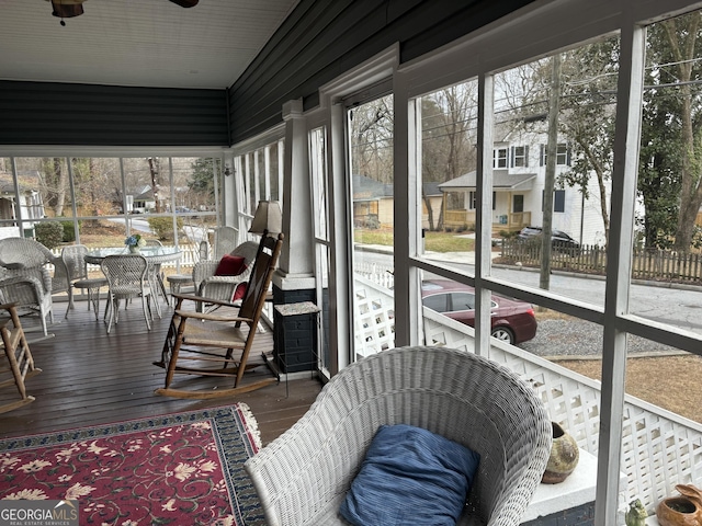 view of sunroom