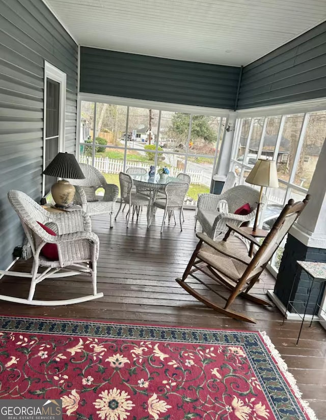 sunroom with a healthy amount of sunlight