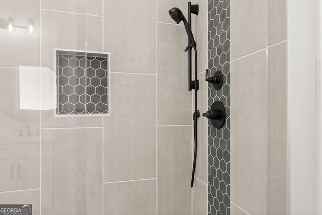 room details with tiled shower