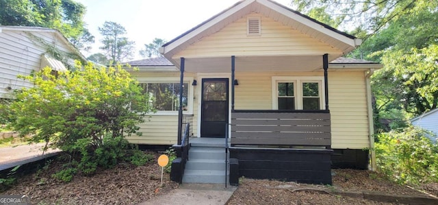 bungalow with covered porch