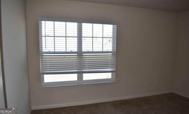 view of carpeted spare room