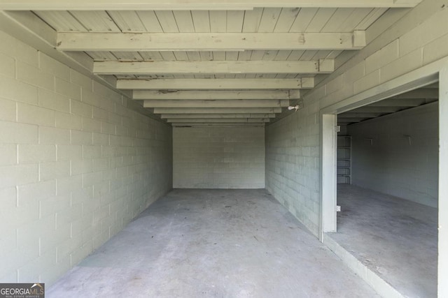 view of basement