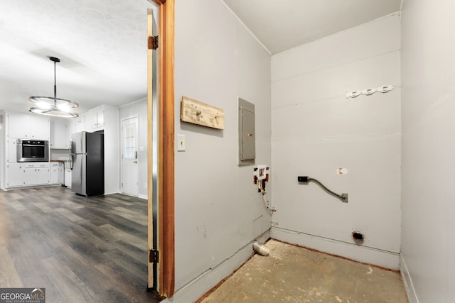 laundry room featuring electric panel